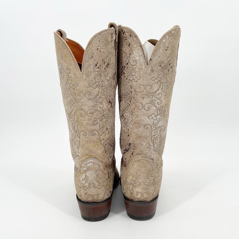 Lucchese Women’s 7 Stone Metallic Python Print Su… - image 8